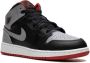 Jordan Kids Air Jordan 1 Mid "Black Grey Red" sneakers Zwart - Thumbnail 2
