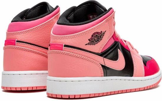 Jordan Kids "Air Jordan 1 Mid Coral Chalk sneakers" Rood