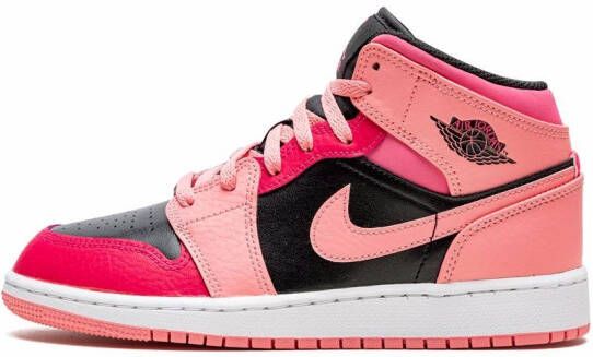 Jordan Kids "Air Jordan 1 Mid Coral Chalk sneakers" Rood