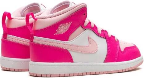 Jordan Kids "Air Jordan 1 Mid Fierce Pink sneakers" Roze