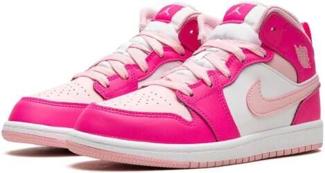 Jordan Kids "Air Jordan 1 Mid Fierce Pink sneakers" Roze