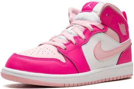 Jordan Kids "Air Jordan 1 Mid Fierce Pink sneakers" Roze