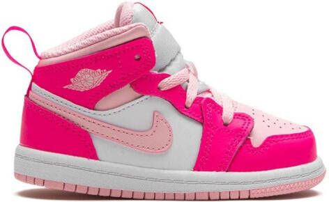 Jordan Kids "Air Jordan 1 Mid Fierce Pink sneakers" Roze