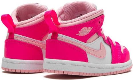 Jordan Kids "Air Jordan 1 Mid Fierce Pink sneakers" Roze