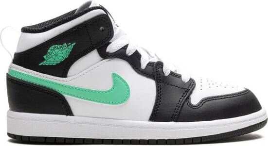 Jordan Kids Air Jordan 1 Mid "Green Glow" sneakers Zwart