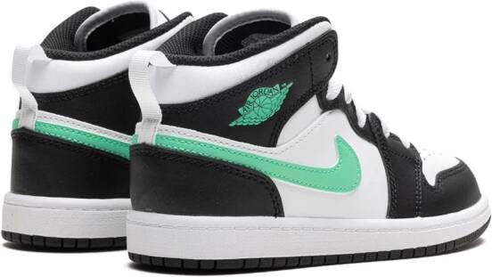 Jordan Kids Air Jordan 1 Mid "Green Glow" sneakers Zwart