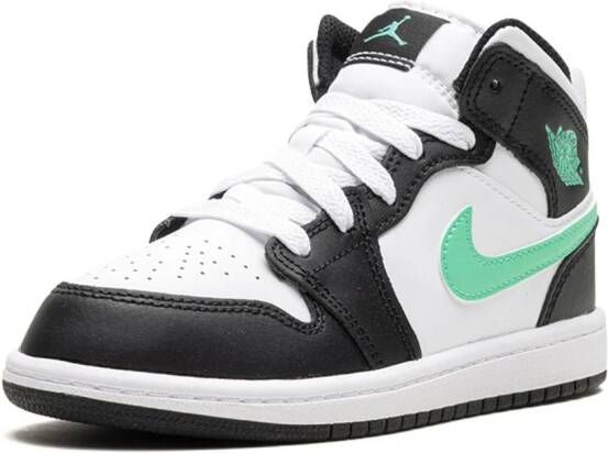 Jordan Kids Air Jordan 1 Mid "Green Glow" sneakers Zwart