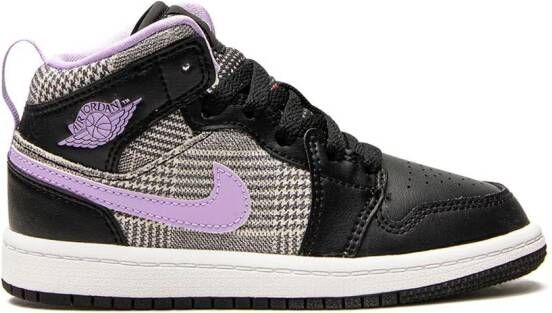 Jordan Kids "Air Jordan 1 Mid Houndstooth sneakers" Zwart