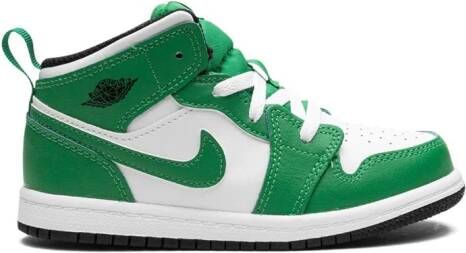 Jordan Kids "Air Jordan 1 Mid Lucky Green sneakers" Wit