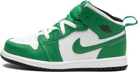 Jordan Kids "Air Jordan 1 Mid Lucky Green sneakers" Wit