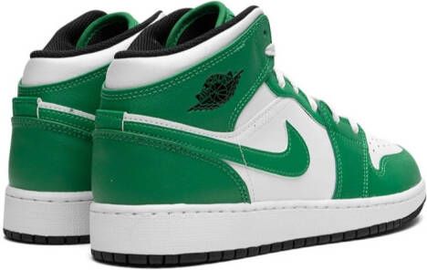 Jordan Kids "Air Jordan 1 Mid Lucky Green sneakers" Wit