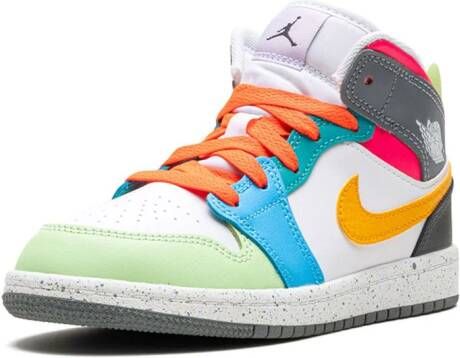 Jordan Kids Air Jordan 1 Mid "Multi Color" sneakers Wit