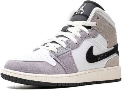 Jordan Kids "Air Jordan 1 Mid SE Craft Cement Grey sneakers" Grijs