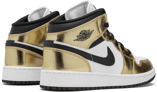 Jordan Kids Air Jordan 1 Mid SE "Metallic Gold" sneakers Goud