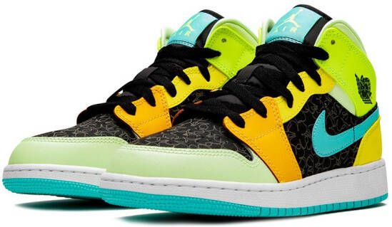 Jordan Kids Air Jordan 1 Mid SE sneakers Zwart