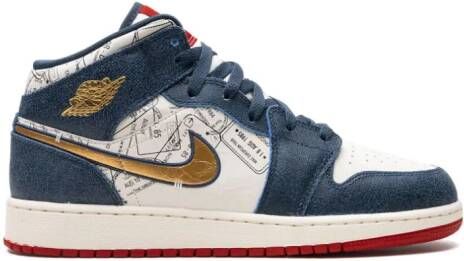 Jordan Kids Air Jordan 1 Mid SE "Take Flight" sneakers Blauw