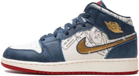 Jordan Kids Air Jordan 1 Mid SE "Take Flight" sneakers Blauw