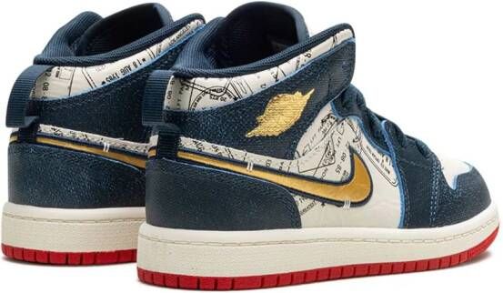 Jordan Kids Air Jordan 1 Mid SE "Take Flight" sneakers Blauw