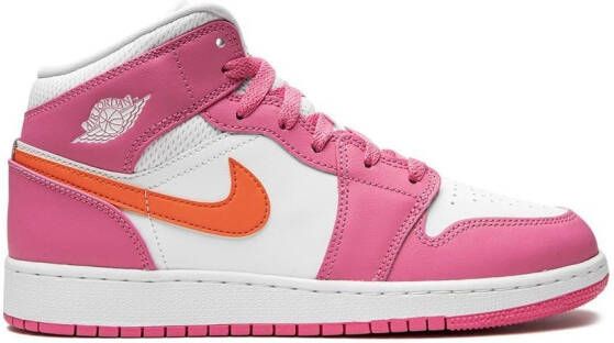 Jordan Kids Air Jordan 1 Mid "Pinksicle Orange" sneakers Roze