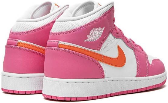 Jordan Kids Air Jordan 1 Mid "Pinksicle Orange" sneakers Roze