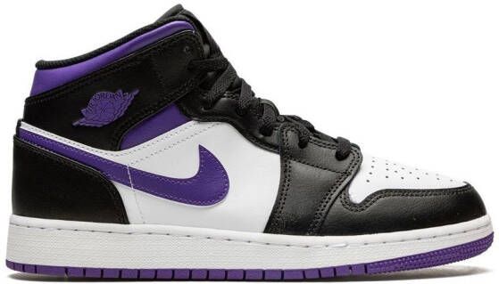 Jordan Kids Air Jordan 1 Mid "Dark Iris" sneakers Zwart