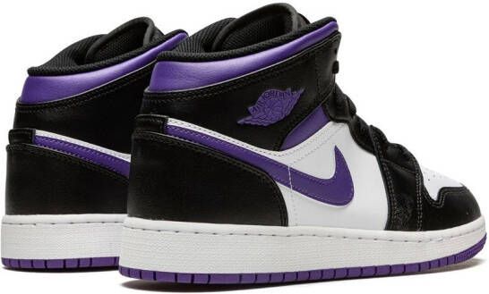 Jordan Kids Air Jordan 1 Mid "Dark Iris" sneakers Zwart