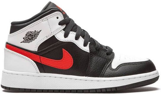 Jordan Kids Air Jordan 1 mid-top sneakers Zwart