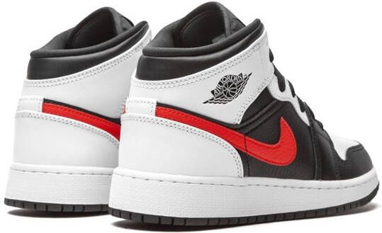 Jordan Kids Air Jordan 1 mid-top sneakers Zwart