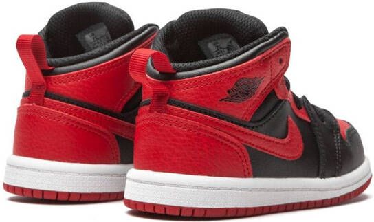 Jordan Kids Air Jordan 1 mid-top TD sneakers Zwart