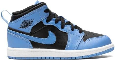 Jordan Kids "Air Jordan 1 mid-top University Gold sneakers" Blauw