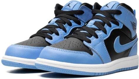 Jordan Kids "Air Jordan 1 mid-top University Gold sneakers" Blauw