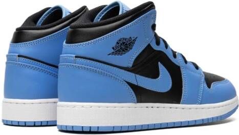 Jordan Kids "Air Jordan 1 mid-top University Gold sneakers" Blauw