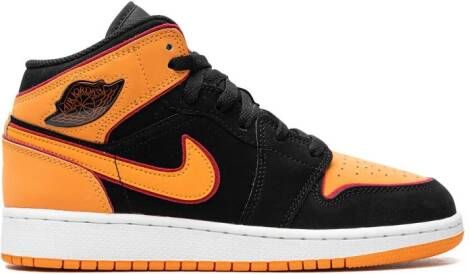 Jordan Kids "Air Jordan 1 Mid Vivid Orange sneakers" Oranje