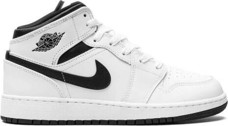 Jordan Kids Air Jordan 1 Mid "White Black" sneakers Wit