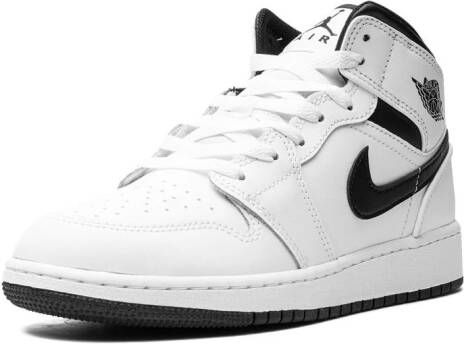 Jordan Kids Air Jordan 1 Mid "White Black" sneakers Wit