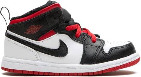 Jordan Kids "Air Jordan 1 Mid White Gym Red sneakers" Wit