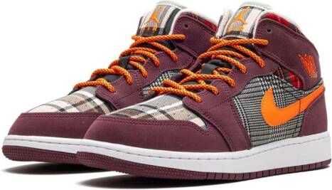 Jordan Kids Air Jordan 1 "Plaid" sneakers Rood