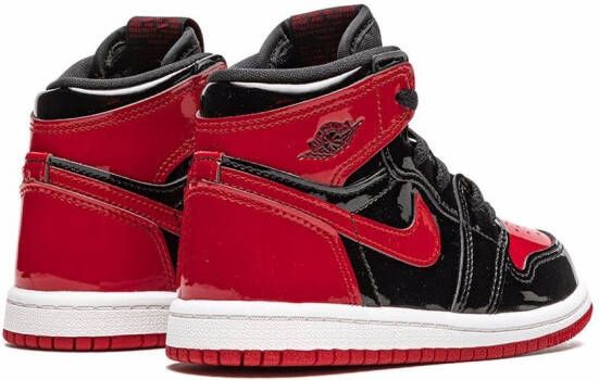 Jordan Kids "Air Jordan 1 Retro Bred Patent sneakers" Zwart