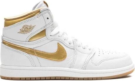 Jordan Kids Air Jordan 1 Retro High OG "Metallic Gold" sneakers Wit