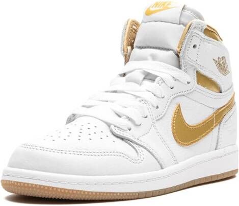 Jordan Kids Air Jordan 1 Retro High OG "Metallic Gold" sneakers Wit