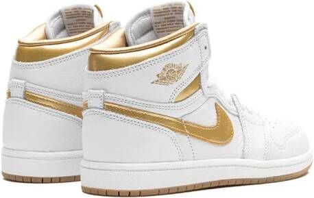 Jordan Kids Air Jordan 1 Retro High OG "Metallic Gold" sneakers Wit