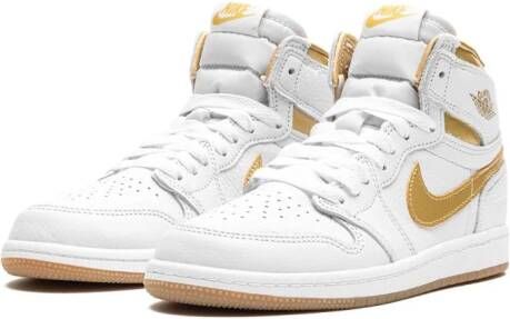 Jordan Kids Air Jordan 1 Retro High OG "Metallic Gold" sneakers Wit