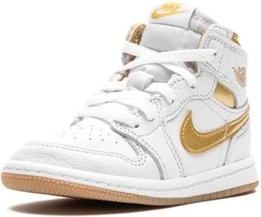 Jordan Kids Air Jordan 1 Retro High OG "Metallic Gold" sneakers Wit