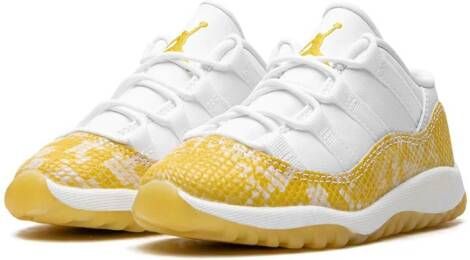 Jordan Kids "Air Jordan 11 Low Yellow Snakeskin sneakers" Wit