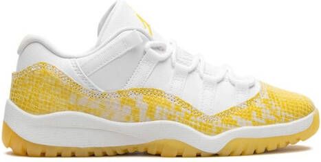 Jordan Kids "Air Jordan 11 Low Yellow Snakeskin sneakers" Wit