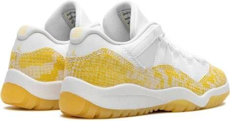 Jordan Kids "Air Jordan 11 Low Yellow Snakeskin sneakers" Wit