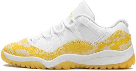 Jordan Kids "Air Jordan 11 Low Yellow Snakeskin sneakers" Wit