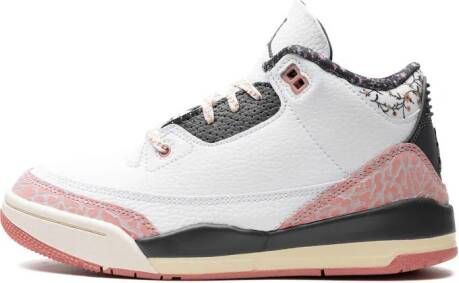 Jordan Kids Air Force 3 "White Red Stardust" sneakers Wit