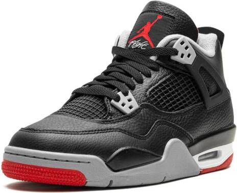 Jordan Kids Air Jordan 4 "Bred Reimagined" sneakers Zwart