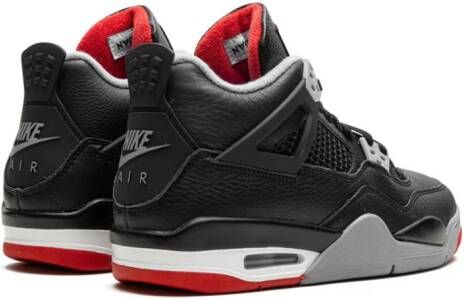 Jordan Kids Air Jordan 4 "Bred Reimagined" sneakers Zwart